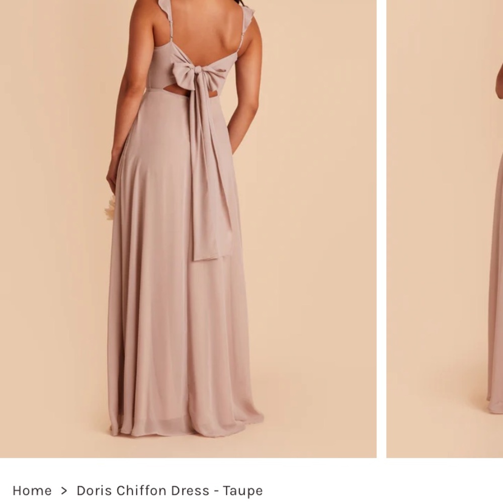 BIRDY GREY Doris Chiffon Dress - Taupe - Medium - worn 1x